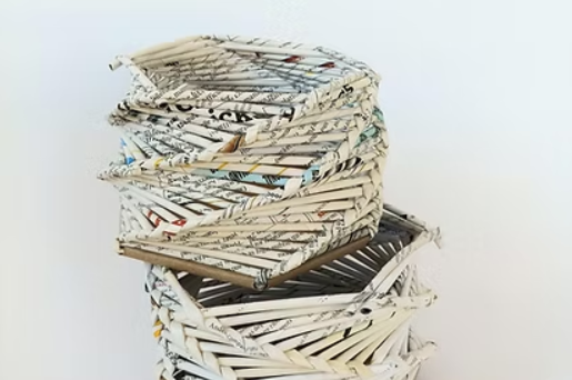 Basket Weaving with Repurposed Materials